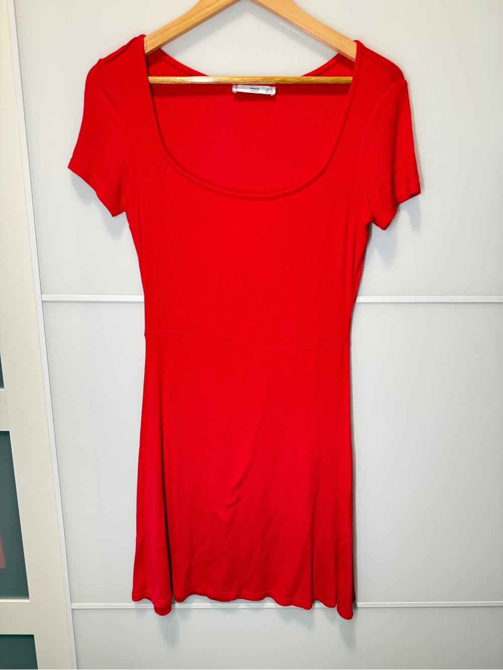 MNG Red Scoop Neck Dress